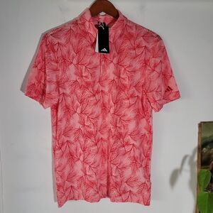 Adidas Men's Short Sleeve Golf Patterned Polo Shirt Size S